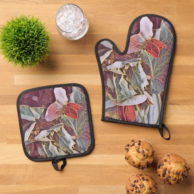 SWEET PEA OFENHANDSCHUH & Topflappen-Set (Oben Unten)