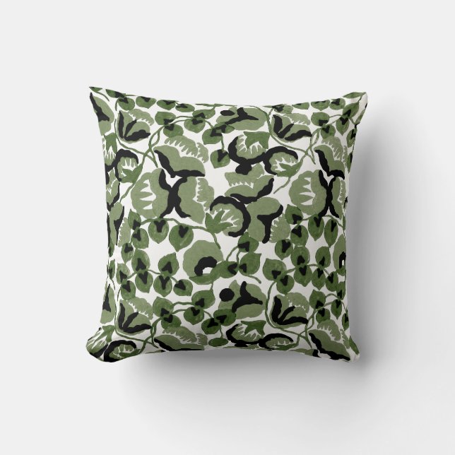 Sweet Pea (Olive) Fine Art Kissen (Vorderseite)