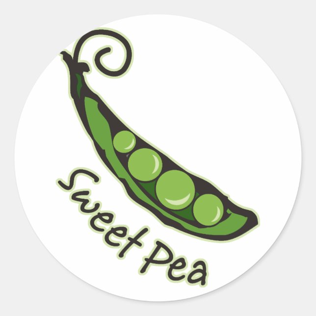 Sweet Pea Runder Aufkleber (Vorderseite)