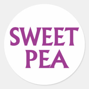 Sweet Pea Runder Aufkleber