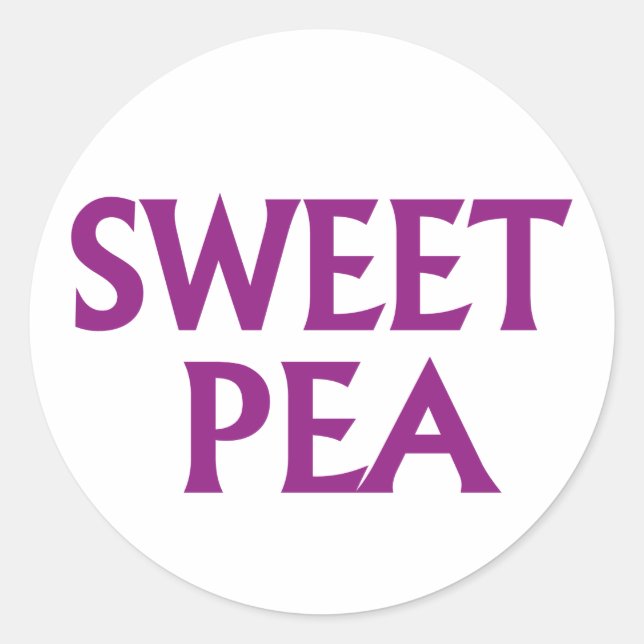 Sweet Pea Runder Aufkleber (Vorderseite)