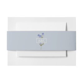 Sweet Pea Soft Blue Floral Wedding Einladungsbanderole