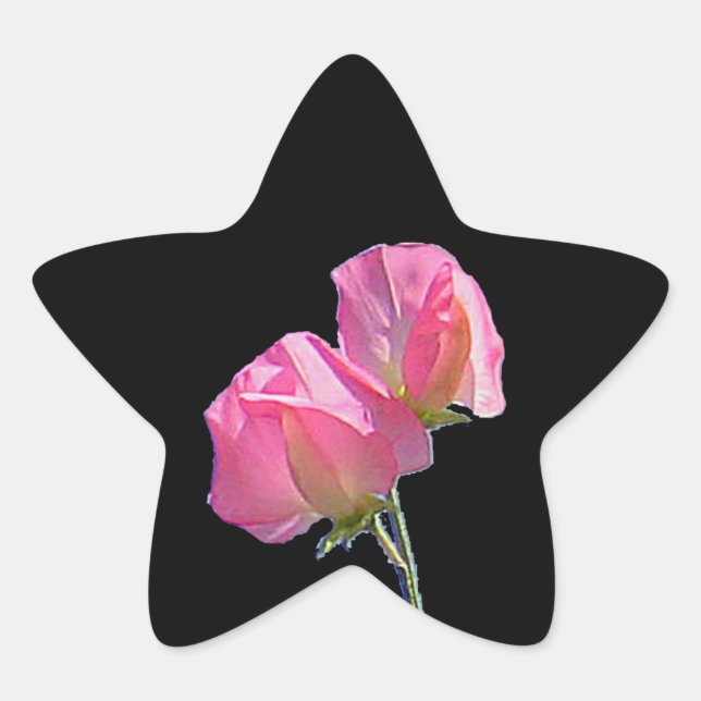 Sweet Pea Star Sticker (Vorderseite)