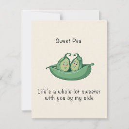 Sweet Pea Valentine Postcard Feiertagskarte