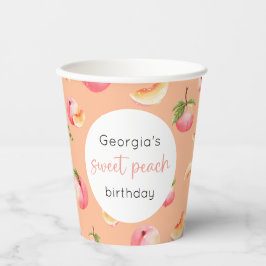 Sweet Peach 1. Geburtstag Pappbecher