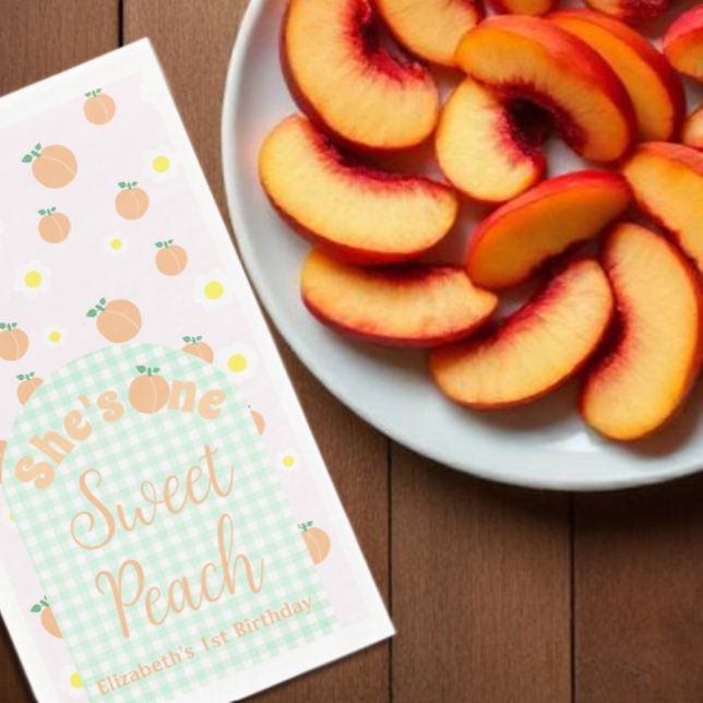 Sweet Peach 1. Geburtstag Serviette (Von Creator hochgeladen)