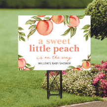 Sweet Peach Baby Dusche Begrüßungszeichen