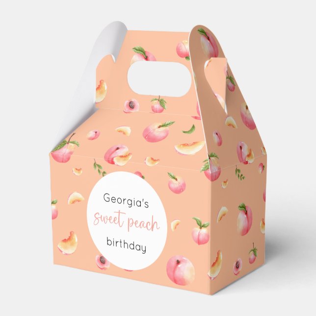 Sweet Peach Birthday Geschenkschachtel (Vorderseite)