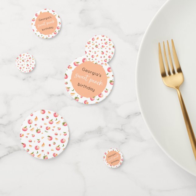 Sweet Peach Birthday Konfetti (Gruppe)