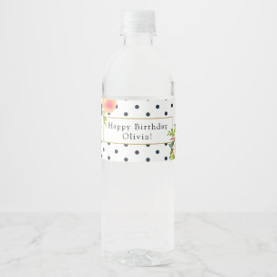 Sweet Peach Étiquette d'eau d'anniversaire