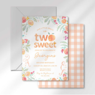 Sweet Peach Invitation du 2e anniversaire