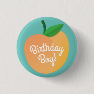 Sweet Peach Kindergeburtstag Party Button