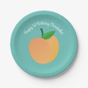 Sweet Peach Niedlich Frucht 1. Geburtstag Party Th Pappteller