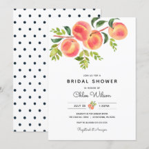 Sweet Peaches Bridal Dusche Einladung