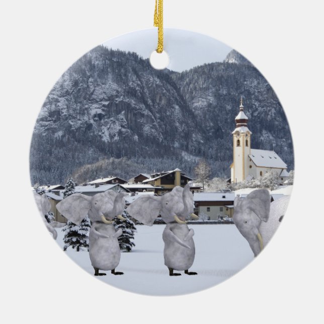 Sweet Pengphants Keramikornament (Hinten)