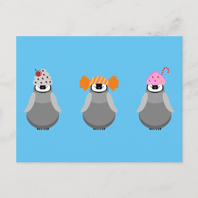 Sweet Penguins Postkarte (Vorderseite)