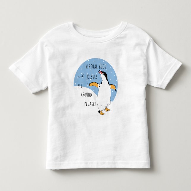 Sweet Penguins Virtual Hugs und Kisses Kleinkind T-shirt (Vorderseite)