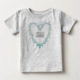 Sweet Perpetual Adorbs Blue Green Infinity Heart Baby T-shirt