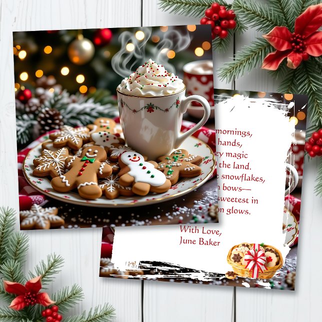 Sweet Personalized Christmas | Coffee and Cookies Karte (Von Creator hochgeladen)