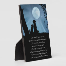 Sweet Pet Memorial Gedicht Hund und Katze Fotoplatte