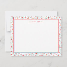 Sweet Petite Floral Personalisiert Stationery Mitteilungskarte