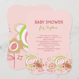 Sweet Petite Pink Blüten Blumenblütendusche Einladung