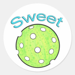 Sweet Pickle Pickleball Runder Aufkleber