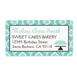 Sweet Pie Business Étiquette d'expédition Turquois