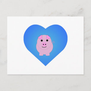 Sweet Piggy Liebe Feiertagspostkarte