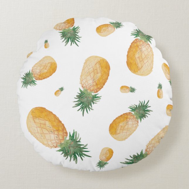 Sweet Pineapine Round Pillow Rundes Kissen (Vorderseite)