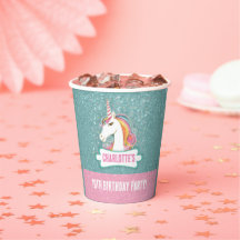 Sweet Pink and Blue Unicorn Geburtstagsparty