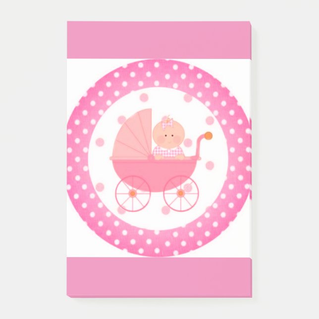 Sweet Pink Baby Post-it-Notizen Post-it Klebezettel (Vorderseite)