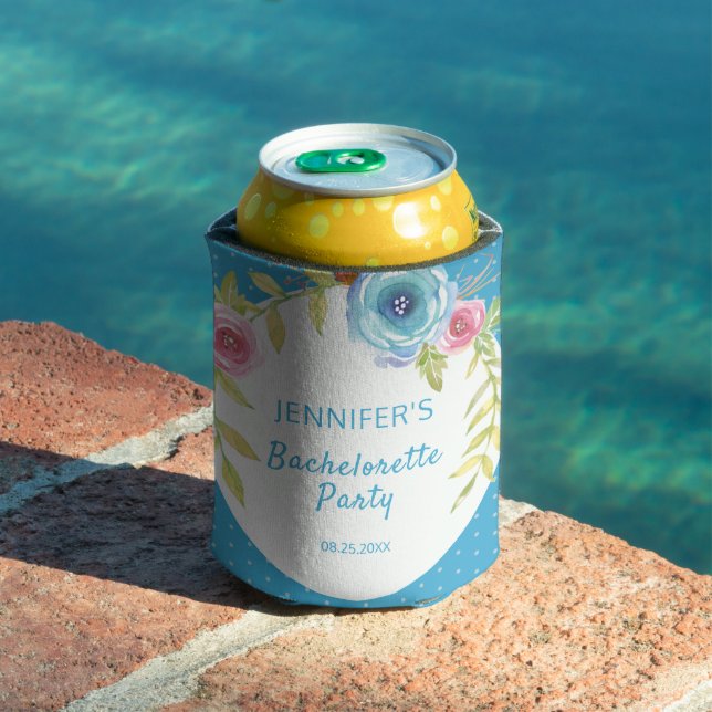 Sweet Pink Blue Boho Junggeselinnen-Abschied Dosenkühler (In Situ Pool)
