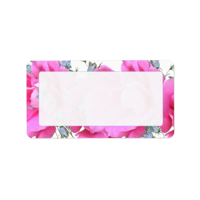 Sweet Pink-Blume Adressetiketten (Vorne)