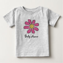 Sweet Pink Blume mit dem Namen des Babys