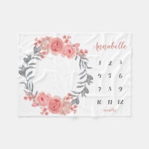 Sweet Pink Blush Blumenstrauß Baby Girl Milestone