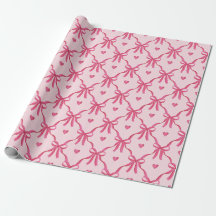Sweet Pink Bows Wrapping Paper