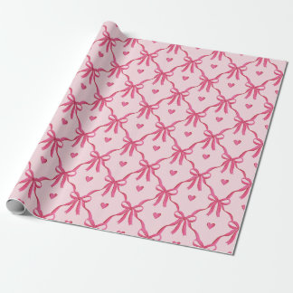 Sweet Pink Bows Wrapping Paper Geschenkpapier