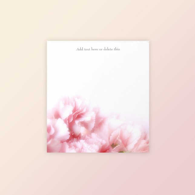 Sweet Pink Carnennons Blumenkommentar Notizblock (Von Creator hochgeladen)