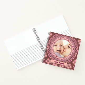 Sweet Pink Country Lace Baby Daughter Foto Notizbuch