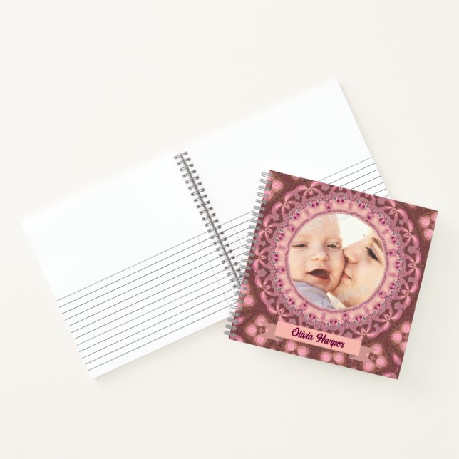 Sweet Pink Country Lace Baby Daughter Foto Notizbuch (Innenseite)