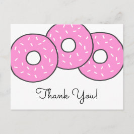 Sweet Pink Donuts Kinderdusche Sprinkle Vielen Dan Einladungspostkarte