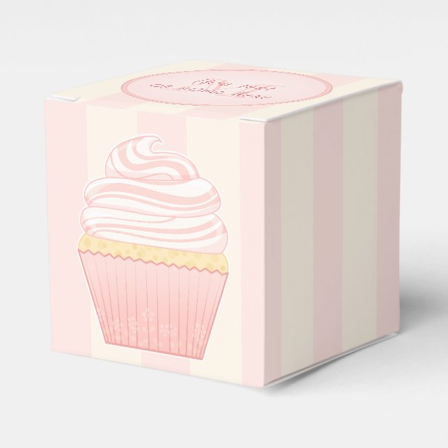 Sweet Pink Elegante Cupcake Geschenkschachtel (Vorderseite)