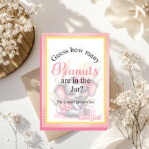 Sweet Pink Elephant Baby Shower Candy Jar Game