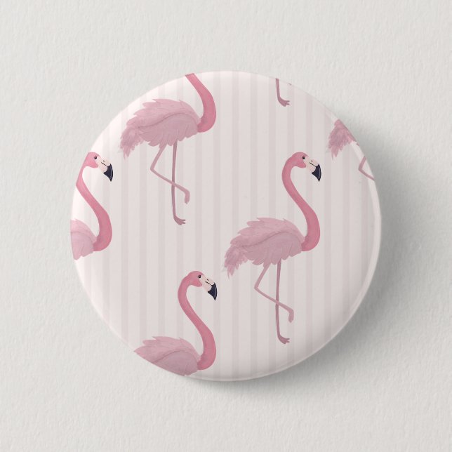 Sweet Pink Flamingo Button (Vorderseite)
