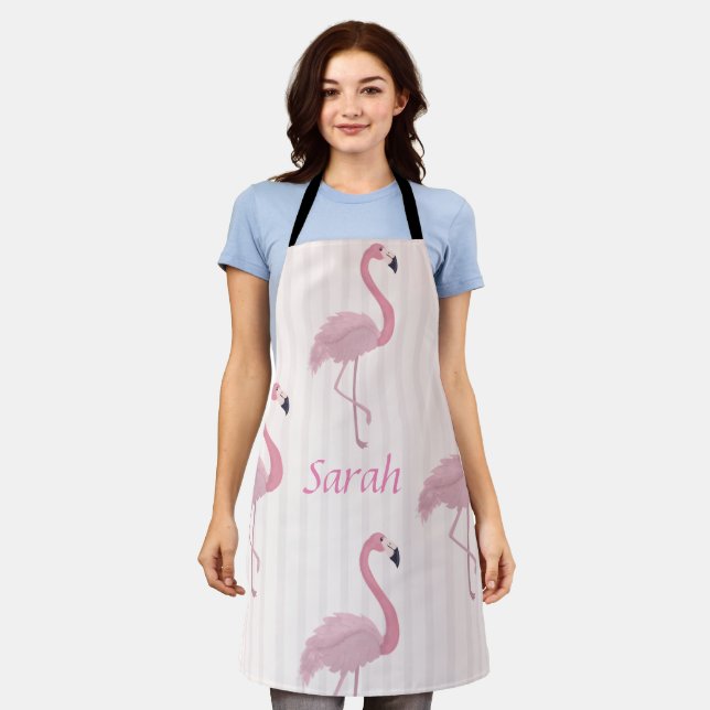 Sweet Pink Flamingo Schürze (Getragen)