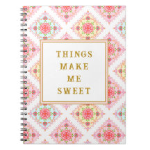 Sweet Pink floral Diamond Muster