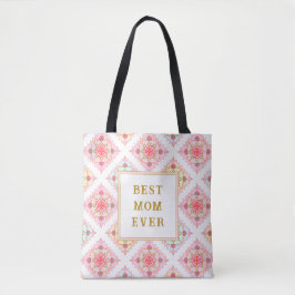 Sweet Pink floral Diamond Muster Tasche