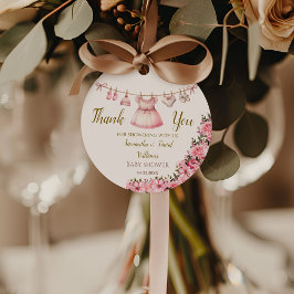 Sweet Pink Floral Elegant Baby Girl Dusche Geschenkanhänger