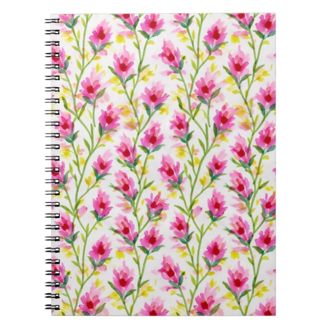 Sweet Pink Floral Pattern  Notizblock (Vorderseite)